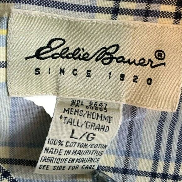 Eddie Bauer Shirt Mens Size Large Multicolor Short Sleeve Buttons Front Plaid - Picture 8 of 9